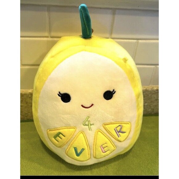 Squishmallow 7.5” LETICIA the LEMON "4EVER" Plush Stuffed Animal Toy - Picture 3 of 8